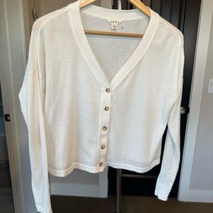 Aeropostale White Button Long Sleeved Top